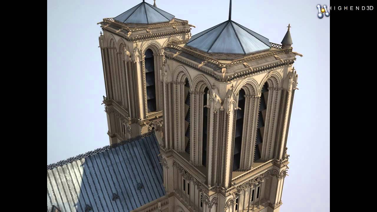 Notre dame cathedral 3d model free